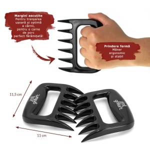 Set 2 gheare 11,5x11 cm pentru carne si preparate pulled pork Grillart - GA-1025 - Img 2
