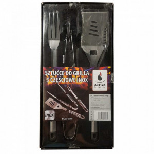 Set 3 ustensile din inox pentru gratar 47 cm Activa 15500 pachet