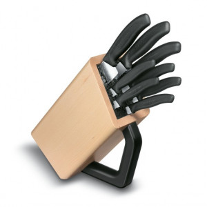 Set Victorinox pentru Bucatarie, 8 piese, suport lemn - 6.7173.8 pe maner