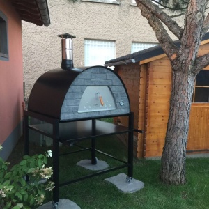 Stand metalic mobil pentru cuptor traditional pentru pizza pe lemne Maximus Prime 108 x 100 x 98 cm - MAXIMUSPRIMESTAND - Img 4