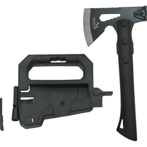 Topor multifunctional Cattara, solid, negru, 27cm, ciocan, cheie universala, amnar, teaca plastic - TT13265 - Img 3