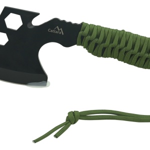 Topor multifunctional Cattara Viking 24cm, chei, paracord, teaca - TT13266