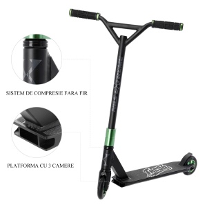 Trotineta Nils Extreme HS115 110 mm, negru/verde - Img 14