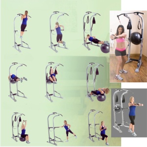 Aparat Fitness Multifunctional Power Tower Dhs 051 - Gri - Img 3