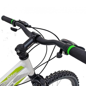 Bicicleta BR STORM 24", 21 viteze, frane pe disc, cadru otel 14", manete secventiale, alb/verde - Img 5