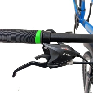 Bicicleta BR TARGET Carrier 29", 21 viteze, frane pe disc, cadru otel 17", manete secventiale, albastru/verde - Img 10