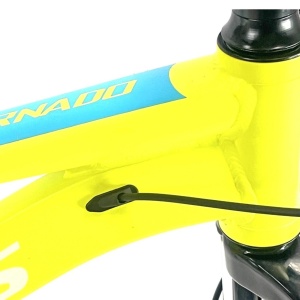 Bicicleta BR Tornado 24", 21 viteze, frane pe disc, cadru din aluminiu 13", manete secventiale, galben - Img 3