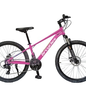 Bicicleta BR Tornado 26", 21 viteze, frane pe disc, cadru din aluminiu 13.5", manete secventiale, roz