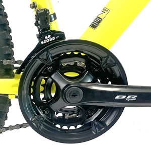 Bicicleta BR Tornado 26", 21 viteze, frane pe disc, cadru din aluminiu 13.5", manete secventiale, galben - Img 6