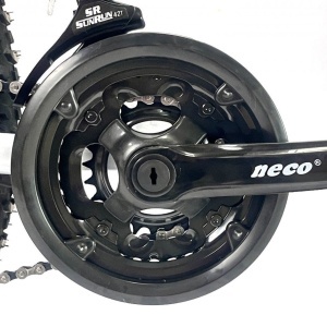 Bicicleta BR Tornado ProMG 24", jante MAGNEZIU, 21 viteze, frane pe disc, cadru din aluminiu 13", manete secventiale, alb - Img 4