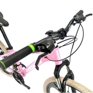 Bicicleta BR Tornado ProMG 24", jante MAGNEZIU, 21 viteze, frane pe disc, cadru din aluminiu 13", manete secventiale, roz - Img 4