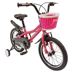 Bicicletă copii BR Neptune Kids 16", cadru oțel, roz, varsta 4 - 6 ani - Img 2