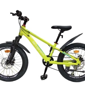 Bicicleta copii BR Tornado 20", cadru aluminiu 12", manete revoshift, frane disc, 7 viteze, galben, varsta 7-10 ani - Img 3