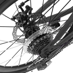 Bicicleta copii BR Tornado 20", cadru aluminiu 12", manete revoshift, frane disc, 7 viteze, negru, varsta 7-10 ani - Img 11