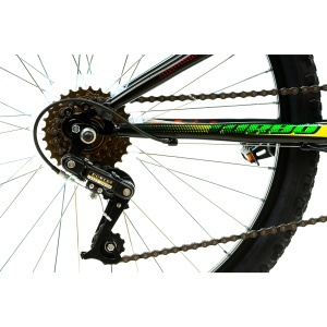 Bicicleta Copii DHS Turbo - 24 Inch, Negru-Verde - Img 5