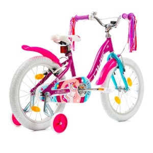Bicicleta Copii DHS Unicorn - 18 Inch, Roz/Albastru - Img 2