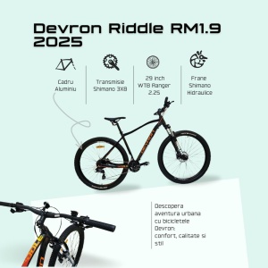 Bicicleta Mtb Devron Riddle RM1.9 2025 - 29 Inch, XL, Negru - Img 3