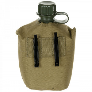 Bidon 1 litru cu husa bej, BPA free, MFH - OUTMA.33213R 2
