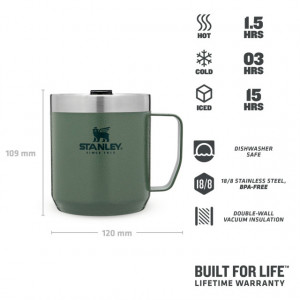 Cana termoizolanta Stanley The Legendary Camp Mug Hammertone Green 0.35 l - 10-09366-005 3