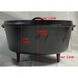 Ceaun din fonta cu capac - cuptor olandez Lodge 36 cm 9,5 litri 6