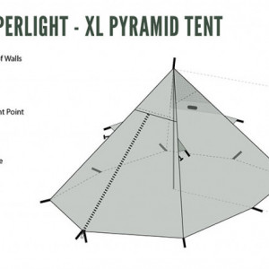 Cort 2 pers DD Hammocks SuperLight Pyramid Tent XL - 0707273932099 8