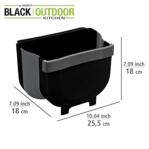 Cos de gunoi pentru usa Fago 5 litri Wenko Black Outdoor Kitchen - 55028100 - Img 3