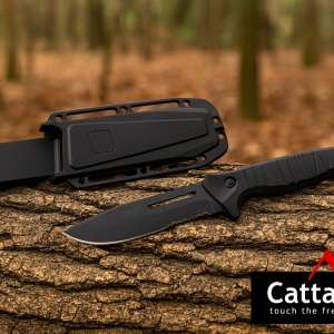 Cutit outdoor Cattara Warrior 22.5cm, teaca tactica cu prindere curea - TT13221 - Img 7