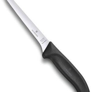 Cutit pentru dezosat Victorinox Boning Knife, lama 12cm, negru - 5.6613.12M