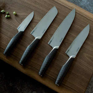 Cutit santoku Fiskars Titanium, 20 cm - Img 5