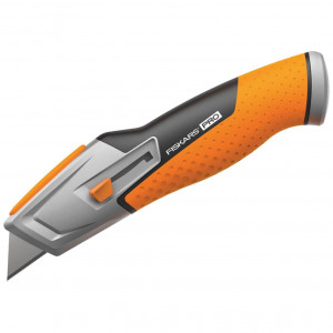 FISKARS Cutit utilitar cu lama retractabila trapezoidala Fiskars CarbonMax, 177 mm, 171 g - 1027223