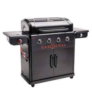 Gratar pe gaz si carbuni hibrid Char-Broil Gas2Coal 2.0 440 Special Edition, plita si sear burner - 140995 - Img 4