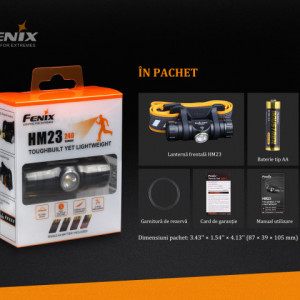 Lanterna frontala Fenix HM23 240 lumeni 53 metri 6