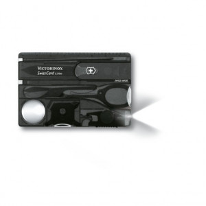 Multifunctional Victorinox SwissCard Lite, negru transparent - 0.7333.T3