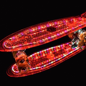 Penny board Mad Cruiser Full LED ABEC 7-rosu - Img 5