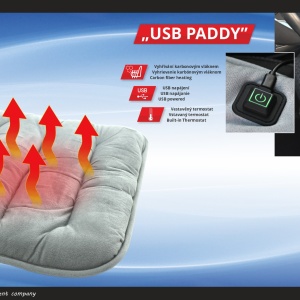 Perna pentru scaun auto Compass PADDY, cu incalzire, termostat, USB - Img 3