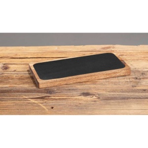 Platou servire si tocator din lemn de accacia 30x15x2 cm Ava Wenko Black Outdoor Kitchen - 55103100 - Img 4