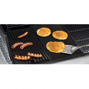 Plita din fonta cu 2 fete neteda si grill 43 x 24 cm Char-Broil - 140012 montate pe gratar