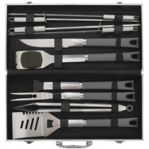 Set 11 ustensile pentru gratar Cattara gama Grey - TT13106 - Img 2