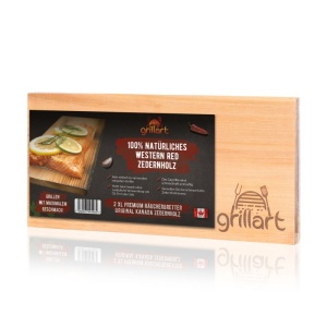 Set 2 placi din lemn de cedru XL 30x14,5x1 cm pentru gatit la gratar Grillart - GA-1003-3 - Img 2