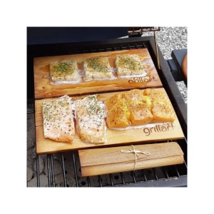 Set 2 placi din lemn de cires XL 30x14,5x1 cm pentru gatit la gratar Grillart - GA-1003-5 - Img 4