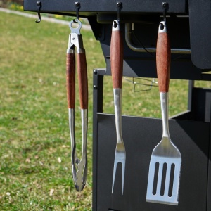 Set 3 ustensile premium din otel inoxidabil cu maner de lemn Grillart - GA-1023 - Img 7