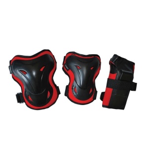 Set Genunchiere Si Cotiere Shelter, L, Rosu