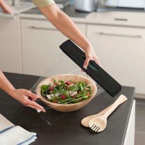 Suport din plastic pentru folie alimentara de aluminiu, negru, 38x7 cm, Wenko Black Outdoor Kitchen - 55029100 - Img 4