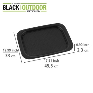 Tava antiderapanta XL Wenko Black Outdoor Kitchen 45,5 x 33 x 2,3 cm negru - 55026100 - Img 7