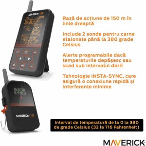 Termometru digital wireless pentru gratar si afumatoare Maverick XR-40 - JS-33638B - Img 8