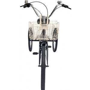 Tricicletă 24" pentru adulți BR CYCLES Pro2008-VB, cadru oțel 16", 7 viteze, frâne V-Brake/tambur, negru - Img 5