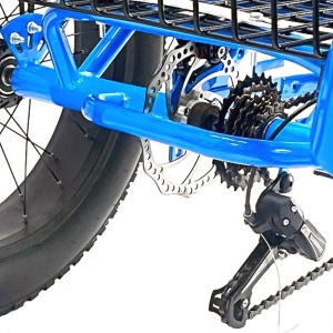 Tricicletă adulți BR Pro2025, 20", 7 viteze, frâne pe disc, cadru din oțel 15", albastru - Img 11