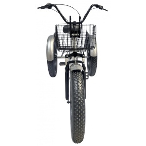 Tricicletă adulți BR Pro2025, 24", 7 viteze, frâne pe disc, cadru din oțel 15", gri - Img 4