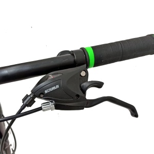 Bicicleta BR TARGET Carrier 29", 21 viteze, frane pe disc, cadru otel 17", manete secventiale, albastru/verde - Img 11
