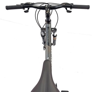 Bicicleta BR Tornado 24", 21 viteze, frane pe disc, cadru din aluminiu 13", manete secventiale, gri - Img 6